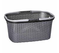 Rival Shopping Basket Rattan Design 32L Plastic Carrying Bag