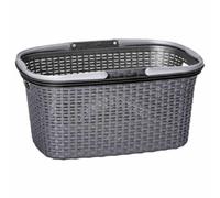 Rival Shopping Basket Rattan Design 32L Plastic Carrying Bag