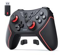 RivalPlay Wireless PC Controller with Hall Effect Joystick, 2.4G & Wired 1000Hz Polling Rate, Remappable Buttons, Adjustable Turbo & Vibration, Gaming Controller for Windows PC, Windows 11, 10, 7 & 8