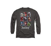Marvel Rivals Character Grid Long Sleeve T-Shirt, Light Graphite in Grey | Size: XL Marvel Grey XL