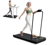 Treadmill with Handles, Folding Foldable Electric Treadmills for Home Small, 270LBS Capacity, Under Desk Treadmill LED Display,2.5HP Walking Pad Treadmills with Handle Bar, Yellow Black