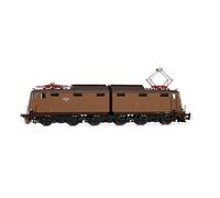 Rivarossi HR2934 FS, 6-axle electric locomotive E.645 1st series, castano/isabella livery, simplified FS logo, pantographs 42U, ep. IV-V Loco - Electric, Brown