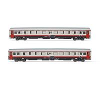 Rivarossi HR4355 FS 2-units pack UIC-Z1 rebuilt 2nd class Frecciabianca liver model RailwayRolling Stock - Coaches