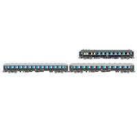 Rivarossi HR4360 FS, 3-unit pack Rapido 904-905, WR CIWL 1925T UIC vestibules + UIC-X '68 1st class + 2nd class grey, red stripe, ep. IVa Passenger Coaches
