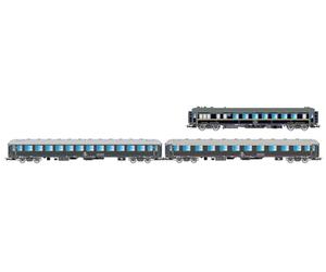 Rivarossi HR4360 FS, 3-unit pack Rapido 904-905, WR CIWL 1925T UIC vestibules + UIC-X '68 1st class + 2nd class grey, red stripe, ep. IVa Passenger Coaches