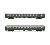 Rivarossi HR4377 DB, 2-unit pack couchette coaches Bc4üm-62, green livery, ep. III Passenger Coaches
