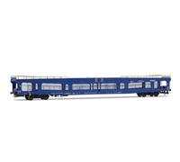 Rivarossi HR4383 ZXBENET, DDm 916 car transporter, with protective lateral grills, blue livery, ep. VI Passenger Coaches