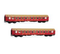 Rivarossi HR4419 DR, 2-unit pack OSShD type sleeping coaches WLAB, red livery without decorative lines, ep.IV Railway 2x Coaches