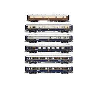 Rivarossi HR4423 Intraflug/CIWL, 6-unit pack 50 years of Nostalgie-Istanbul-Orient-Express, 1976, Railway Rolling Stock Coaches, for ages 14+
