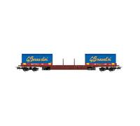 Rivarossi HR6555 FS, 4-axle flat wagon type Rgs with 2 x 20' coil containers Gruppo Bernardini, ep. V model RailwayRolling Stock - Wagons