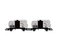 Rivarossi HR6565 FS, 2-unit pack 2-axle tank wagons "Total" silver, ep. III Railway 2x Wagons