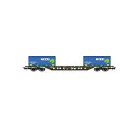 Rivarossi HR6615 FS, 4-axle container wagon Sgnss with 2 x 20' coil container NIZZI 1:87 Scale HO Gauge
