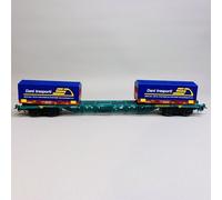 Rivarossi HR6616 Sgnss Cemat Green Livery FS Container 20' Dani Trasporti