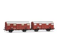 Rivarossi HR6696 FS, 2-unit pack Ghs wagons with low aerators, brown livery, one with rear red lights, ep. IV Railway Wagons