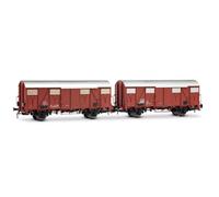 RIVAROSSI HR6696 HO Freight Car Set Closed Couplers Red Tail Lights FS Ep. IV