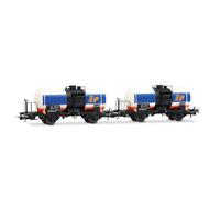 Rivarossi HR6709 FS, 2-unit pack 2-axle tank wagons "IP", big tank, without brakeman's cab, ep. IV Railway Wagons