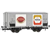 Rivarossi HR6710 FS, 2-axle refrigerated wagon Hgb, metallic body, "Peroni", ep. III Railway Wagons