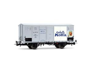 Rivarossi HR6711 FS, 2-axle refrigerated wagon Hgb, metallic body, silver "Gelati Motta", ep. III Railway Wagons