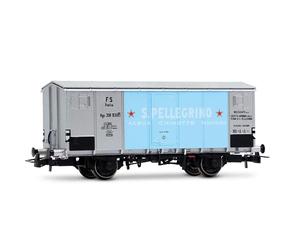 Rivarossi HR6712 H0 1:87 Silver Aluminum Advertising Wagon "San Pellegrino"