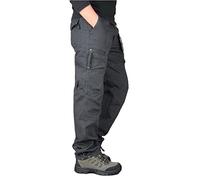 Rivccku Men's Hiking Tactical Trousers Outdoor Fishing Work Cargo Pants with 7-Pockets