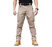 Rivccku Men's Outdoor Tactical Trousers Rip-Stop Combat Hiking Work Cargo Pants with Pockets