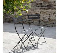 Rive Outdoor Droite Bistro Chairs Set of 2 Carbon