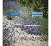 Rive Outdoor Droite Bistro Chairs Set of 2 Cove Blue