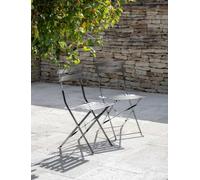 Rive Outdoor Droite Bistro Chairs Set of 2 Silver