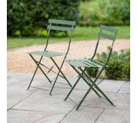 Rive Outdoor Droite Bistro Chairs Set of 2 Thistle Green