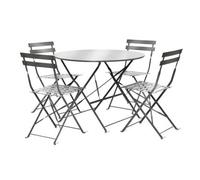 Rive Outdoor Droite Bistro Set Large Silver