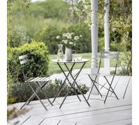 Rive Outdoor Droite Bistro Set Small Silver