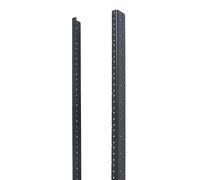 RIVECO 18U Rack Rails 2 PCS, 0.12 Inches Thickness Steel Tapered Holes Horizontal & Vertical Rack Mount Rails for Recording & Network Wooden Cabinet Mounting, 10/32 Screws Included