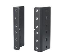 RIVECO 2 PCS 2U Rack Rails, Tapered Holes Rack Mount Rails for Recording & Network Wooden Cabinet Mounting, 3.0 mm Thickness Steel Heavy Duty, Screws Included