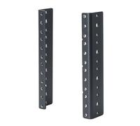 RIVECO 2 PCS 4U Rack Rails, Tapered Holes Rack Mount Rails for Recording & Network Wooden Cabinet Mounting, 3.0 mm Thickness Steel Heavy Duty, Screws Included
