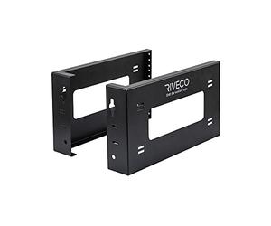RIVECO 4U Open Frame Rack Wall Mount & Desktop Mount, No Assembly Required Server Rack for Network Equipment & Data AV HiFi Stereo Gaming Electronics Shelf