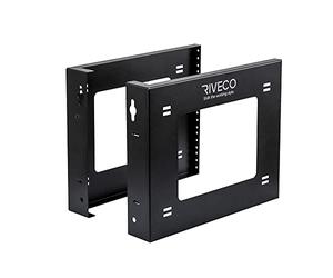 RIVECO 6U Open Frame Rack Wall Mount & Desktop Mount, No Assembly Required Server Rack for Network Equipment & Data AV HiFi Stereo Gaming Electronics Shelf