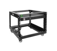 RIVECO 6U Open Frame Wheel Server Rack Network Rack + PDU 8 Sockets Black