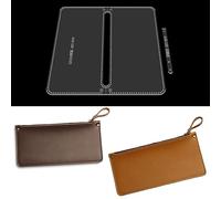 RIVEENY Leather Craft Clear Eyeglasses Case Glasses Bag Template Set Acrylic Leather Pattern Stencil Template Leather Craft Accessories Handmade Craft Tool (Style-C)