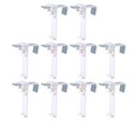 Riven 10 Pcs Clamp Brackets for Roller Blinds, Long Clamp Brackets for Double Duo Roller Blinds, No-Drill Window Blind Hooks for Wooden Casement Doors