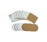 Riven 80 PCS Self Adhesive Cork Pad, Insulated Round Square Coaster,wood Backing Table Protector for Chairs, Sofa, Wood Floors