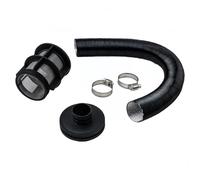 Riven Diesel Heater Air Intake Pipe Hose with Air Intake Filter and Seal Clamp, 25MM, Black, Removable for Cleaning