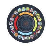 Riven Divination Board, Round Pendulum Mat, Rubber Divination Mat, for Chakra Balancing, Aura Cleansing