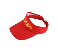 Riven Lifeguard Costume Set, Lifeguard Hat and Guard Whistle, Red Adjustable Sunscreen Hats for Adults Men Women