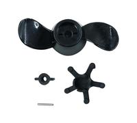 Riven Marine Boat Fishing Motor Outboard Propeller, 8mm/0.3 in Inner Hole Diameter Replacement Propeller for 12V and 24V Motors Black