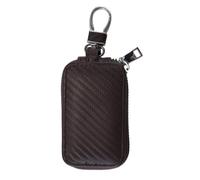 Riven PU Leather Car Key Pouch with Zipper,Universal Waterproof Key Fob Case Organizer Protective Cover（8x2x5cm）