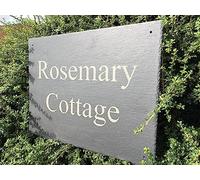 Riven Slate Grey House Signs, Personalised With Your House Name/Number (400mm x 300mm x 5mm)