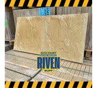 Riven Stone Peak Paving Slab, 4M² (L)450mm (W)450mm Pack Of 20 Buff