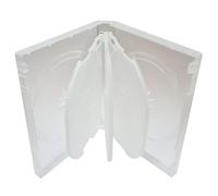 River 8-Way Clear Frosty 27mm DVD Case - Holds 8 Discs, Swing Tray, Booklet Clips, Transparent Sleeve (25)