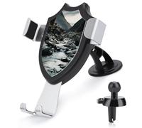 River And Gray Rocks Car Phone Mount Universal Auto Phone Holder Adjustable Cellphone Car Mount 360° Rotation, Dashboard & Windshield & Air Vent Strong Suction Cup Phone Stand Compatible with All Smar