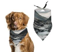 River and Gray Rocks Easter Dog Bandanas for Small Medium Large Dogs,Cat Dogs,Pet Scarf - Polyester Cute Bibs.Triangle Pet Scarf for Puppy Pet,Personalized Birthday/Party Fun Idea Gift